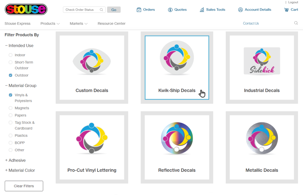 Make a product selection